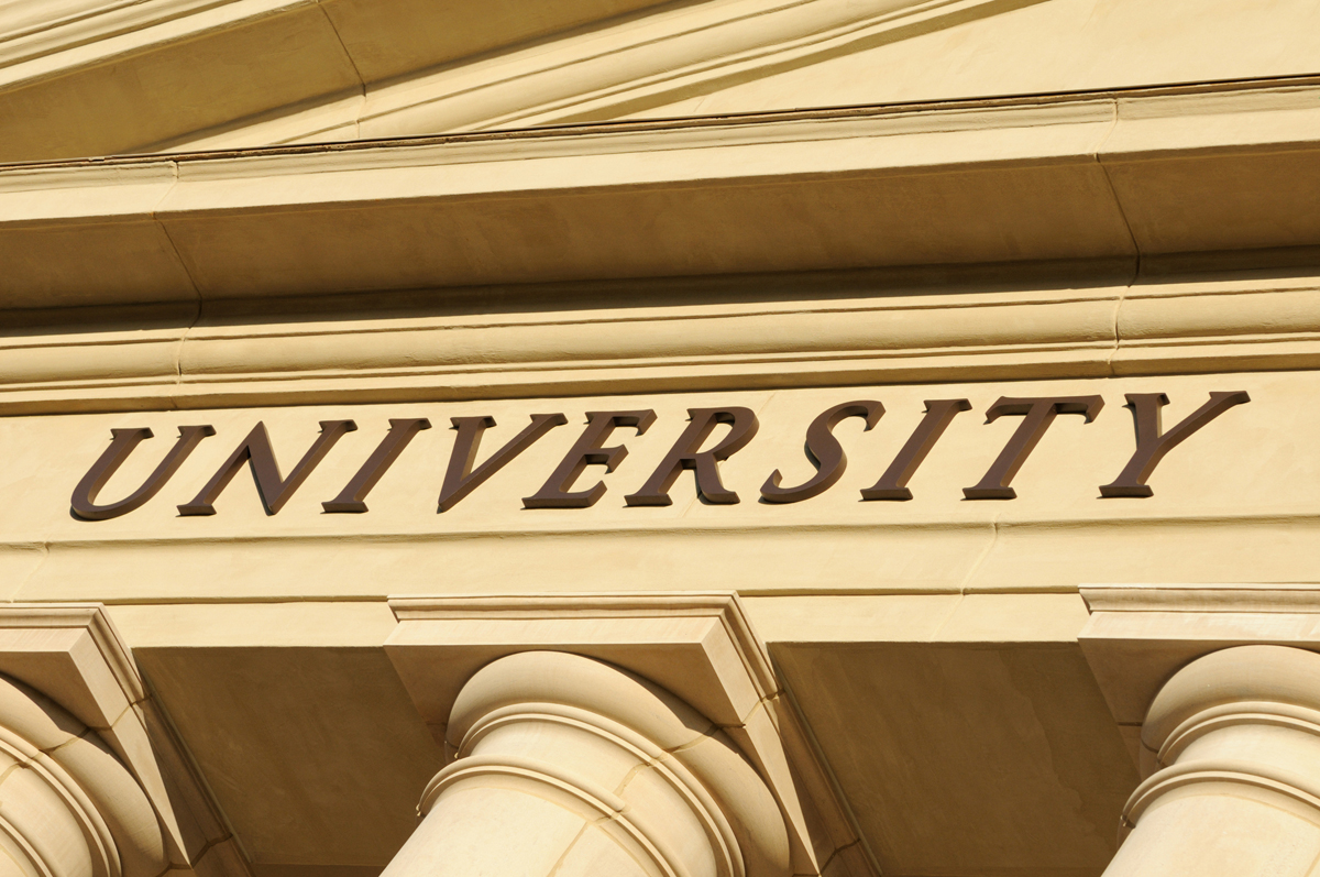 University sign